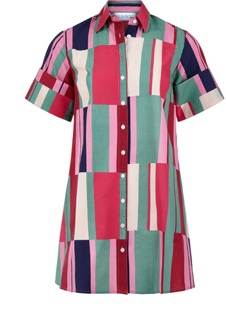 DOCK DRESS, WOODLAND STRIPES