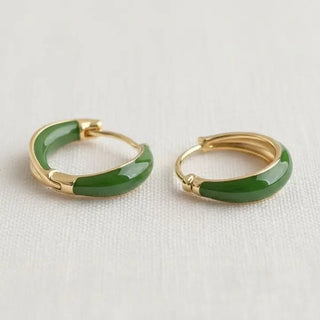 Vintage Green Drop Earrings