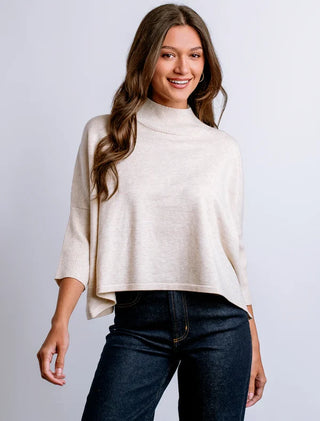 AJA ORTHO SOLID SWEATER, ECRU