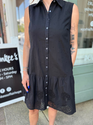 LISBON MINI, BLACK EMBROIDERED