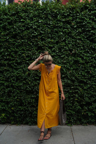 QUINN DRESS, MUSTARD