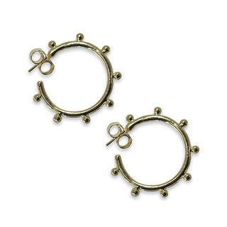SMALL SWEETIE PIE HUG HOOPS, SHINY 18K GOLD PLATED