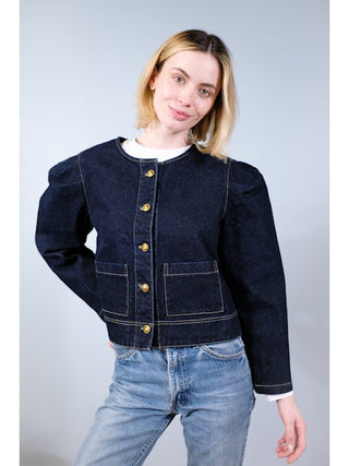 GRACE BLUE DENIM JACKET, BLUE DENIM