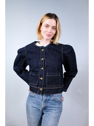 GRACE BLUE DENIM JACKET, BLUE DENIM
