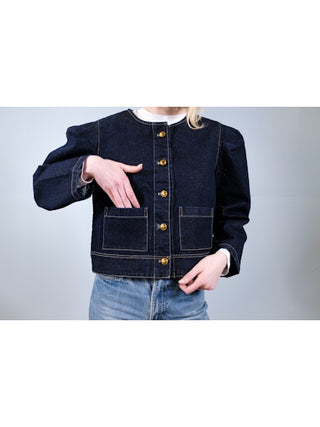 GRACE BLUE DENIM JACKET, BLUE DENIM