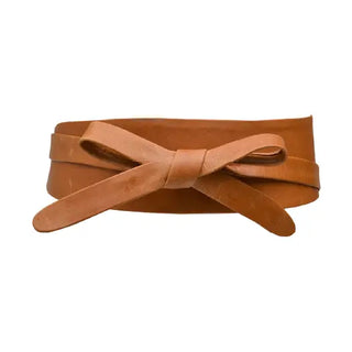 WRAP BELT  - COGNAC