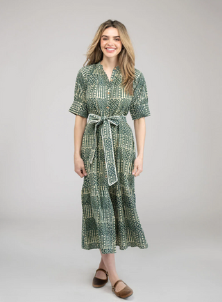 JANE DRESS, FALL GREEN