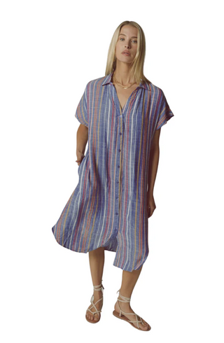 THE SHIRT DRESS, BLUE MULTI