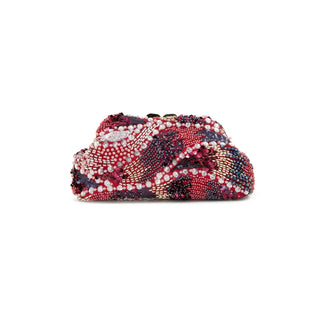 BEADED EVENING BAG - BURGUNDY