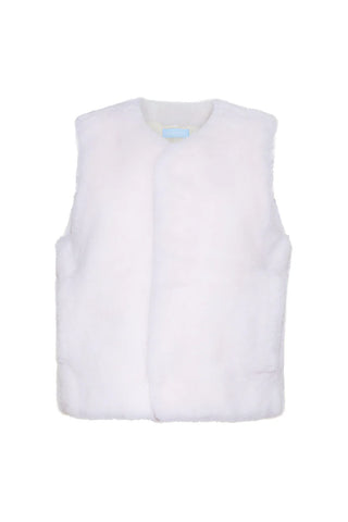 POPPY SHEARLING VEST, CREAM
