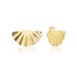 HANK STUDS, SHINY 18K GOLD PLATED