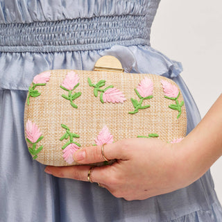 Kayden Evening Bag: Pink Natural