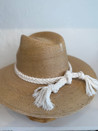 NATURAL PALM, CREAM BRAID