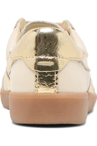 MERIT SNEAKER, WHITE/GOLD LEATHER