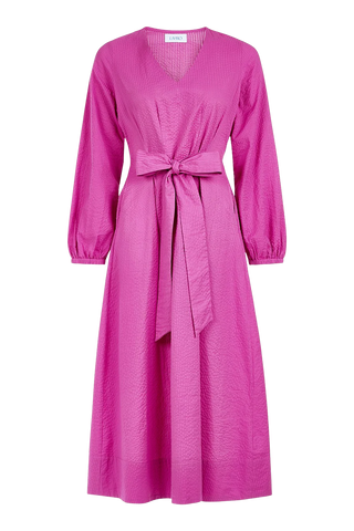 ADLER DRESS, RASPBERRY