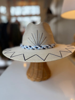 TISPY THREADS CABO HAT, BLUE - MEDIUM