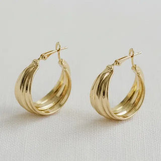 Chunky Geometric Hoop Earrings