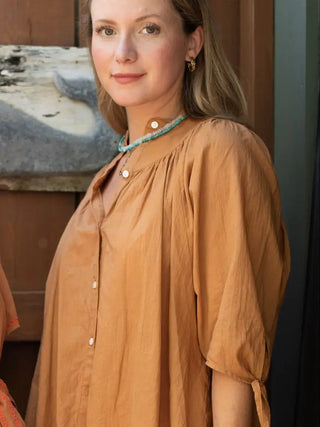 FLEUR BLOUSE, TAN