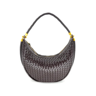 WOVEN HOBO, CHOCOLATE