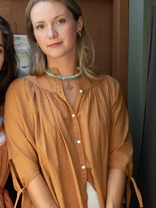 FLEUR BLOUSE, TAN