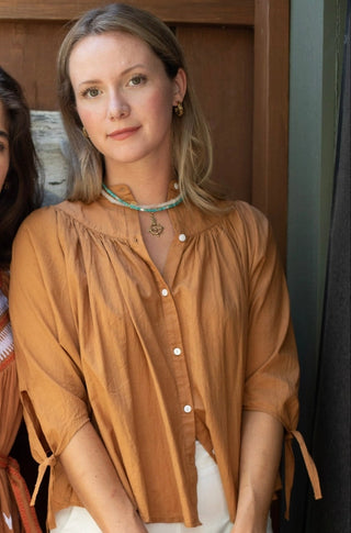 FLEUR BLOUSE, TAN