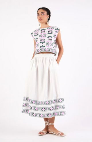 BEYOND BY VERA AMBER SKIRT, PAPILLON MOSS
