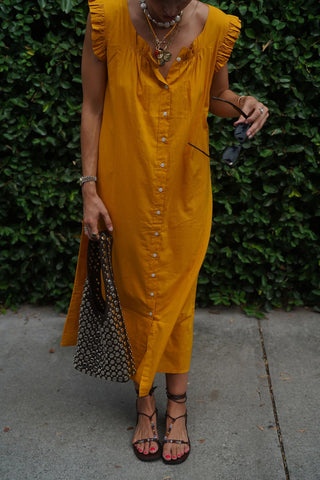 QUINN DRESS, MUSTARD