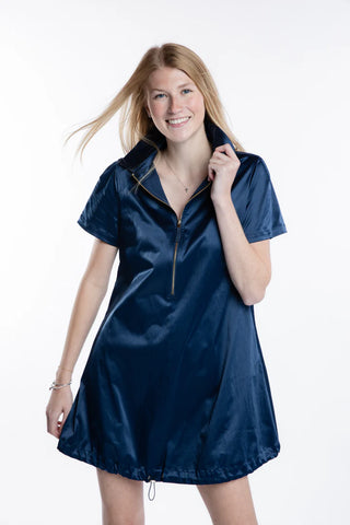 THE LEE POLO DRESS, NAVY