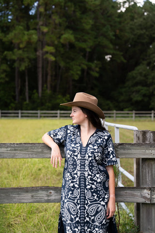 Navy Bandana Anna Maxi
