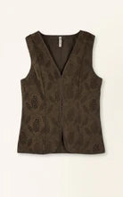 CHATHAM TOP, CHOCOLATE HYACINTH EYELET