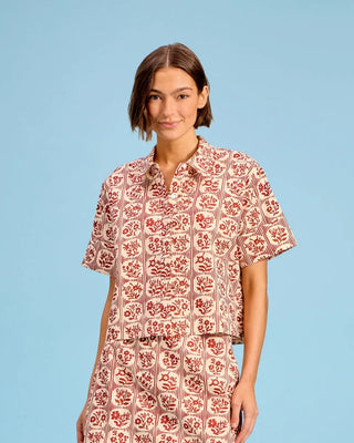 CLUB SHIRT, BRICK BLOOM