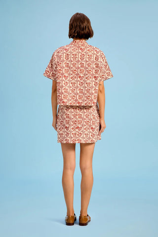 CLUB SHIRT, BRICK BLOOM
