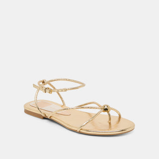 KENLEY SANDAL, GOLD DISTRESSED LEATHER