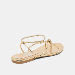 KENLEY SANDAL, GOLD DISTRESSED LEATHER