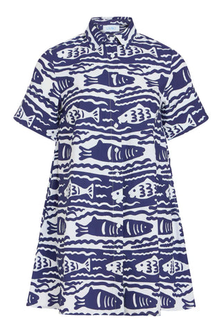 DOCK DRESS, FISH PRINT