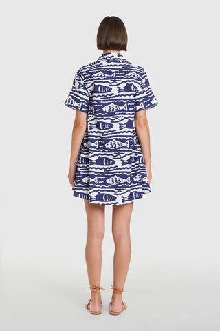 DOCK DRESS, FISH PRINT