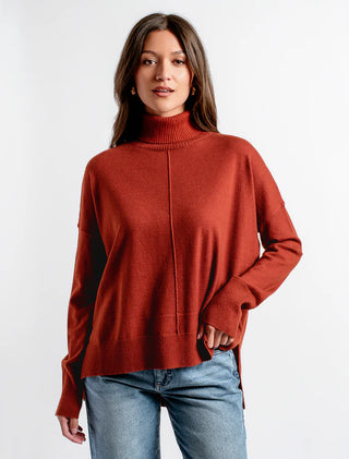 WAGNER TURTLE NECK, BURNT SIENNA