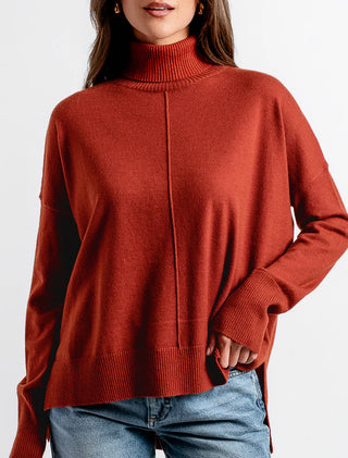 WAGNER TURTLE NECK, BURNT SIENNA