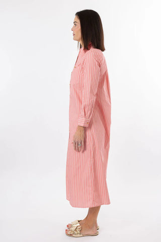 HARPER LONG SHIRT DRESS, PINK