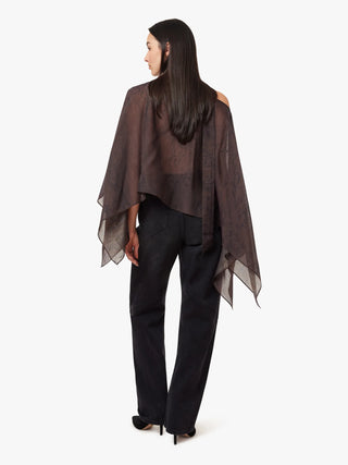 PRINTED SCARF TOP, SNAKE PRINT