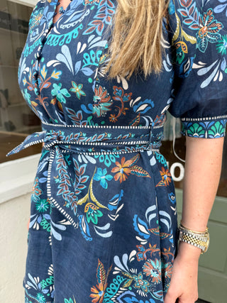 SAGE SHORT DRESS, NAVY