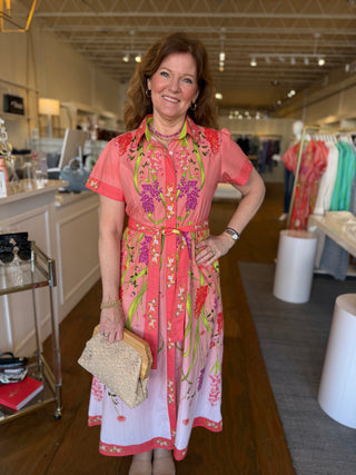 CHELSEA SHIRTDRESS, HYACINTH PINK OMBRE