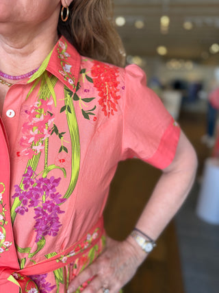 CHELSEA SHIRTDRESS, HYACINTH PINK OMBRE