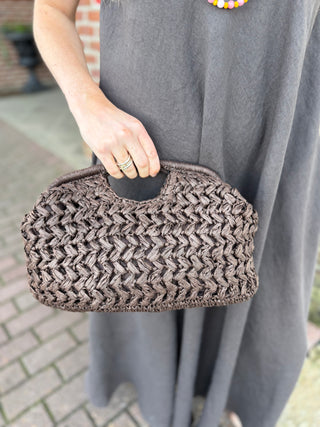 LINEN V-NECK/BACK MAXI TANK DRESS WITH POCKETS,  CHOCOLATE