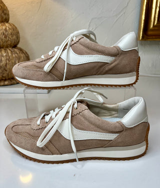 DARK SAND SUEDE SNEAKERS