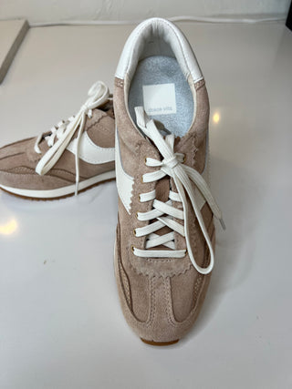 DARK SAND SUEDE SNEAKERS