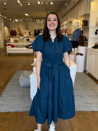 CLARA DRESS, NAVY