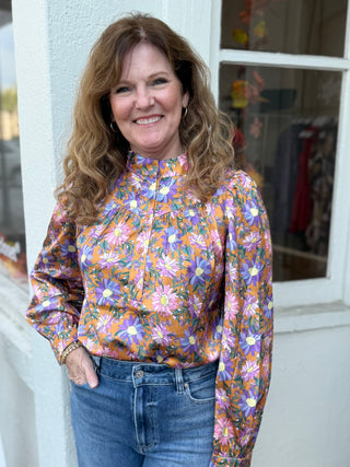 PLACKET BLOUSE, WILDFLOWER