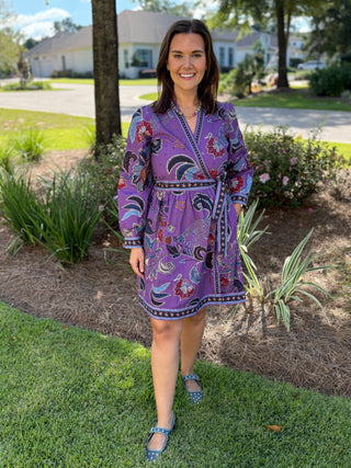 CARA DRESS, PURPLE