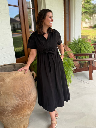 BRIA DRESS, BLACK CORD